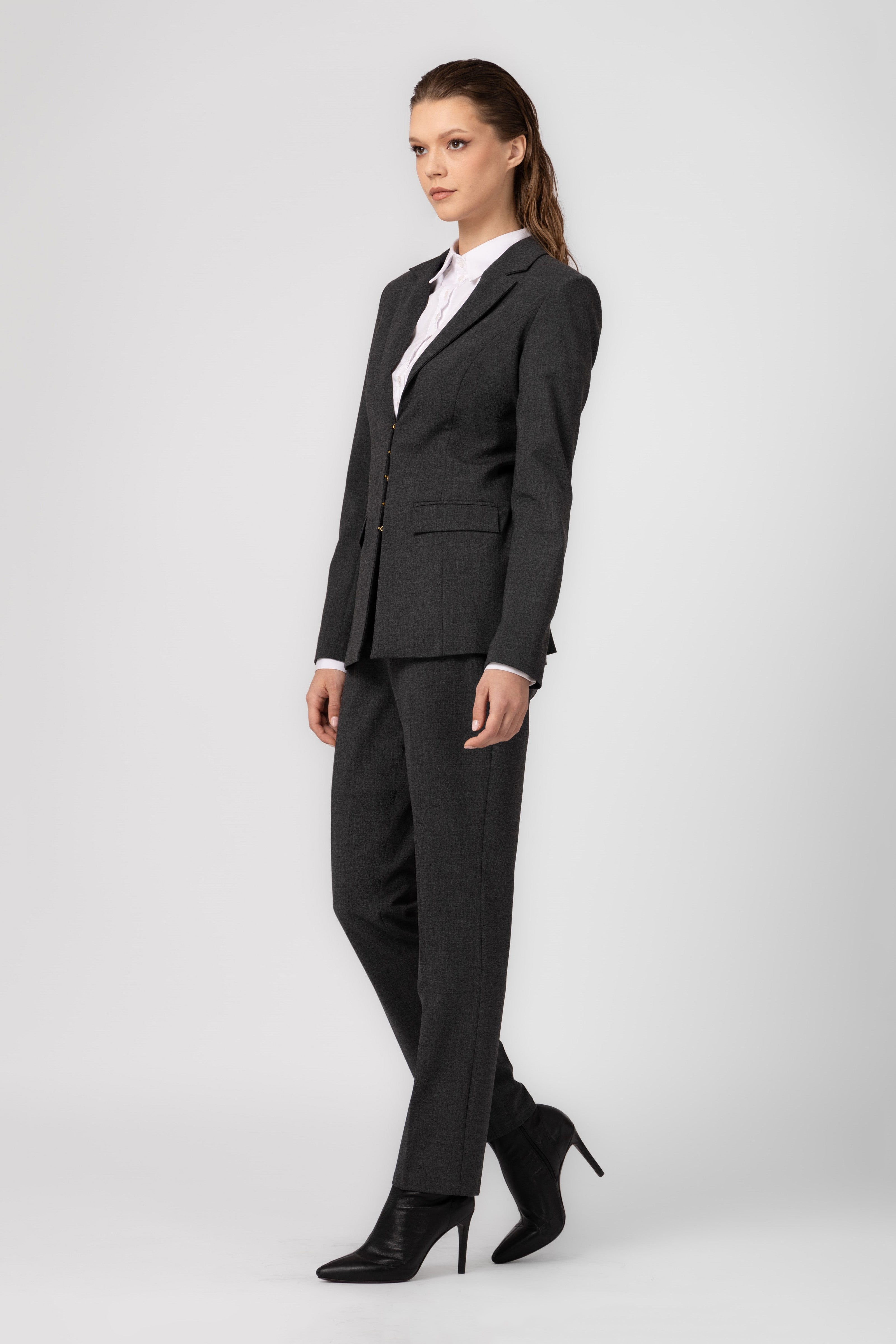 Formal Wool Blazer Gray