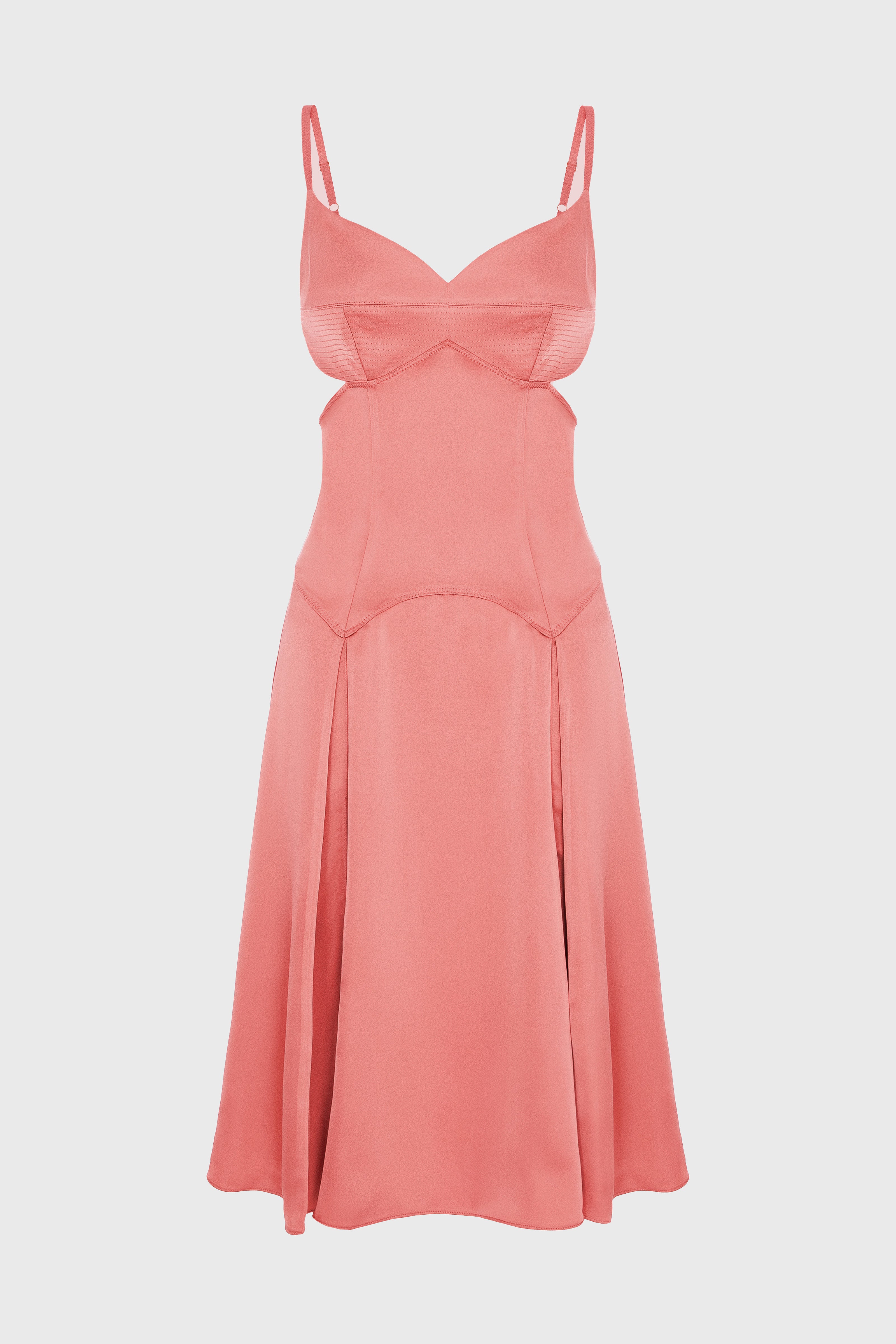 Rochie roz fad din satin Escapade