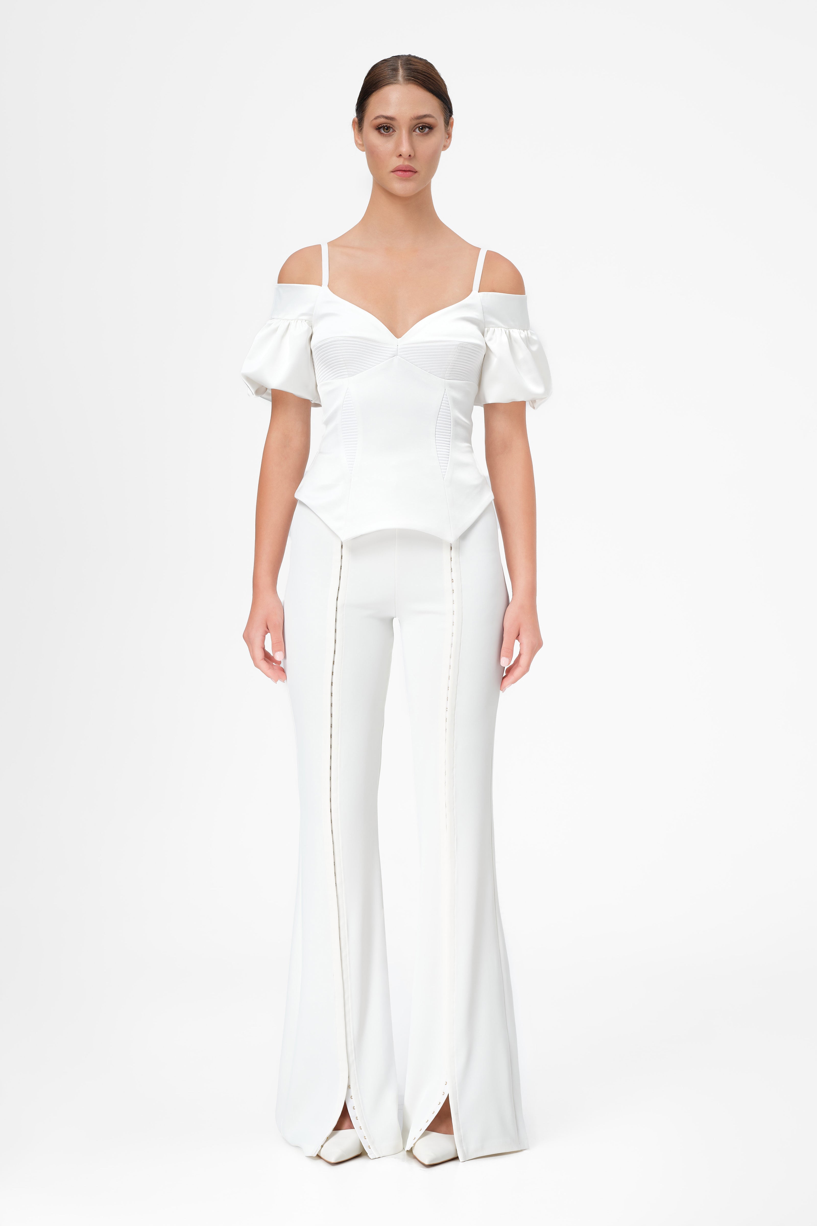 Haze Sleeve Corset White