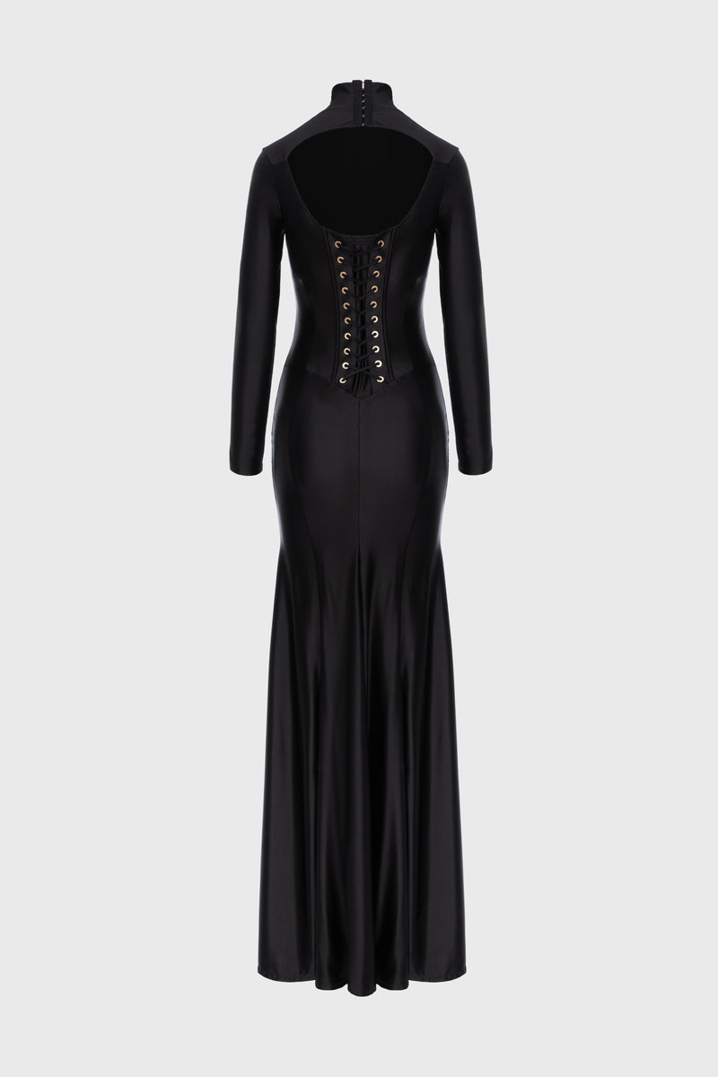 Cast Long Dress Black