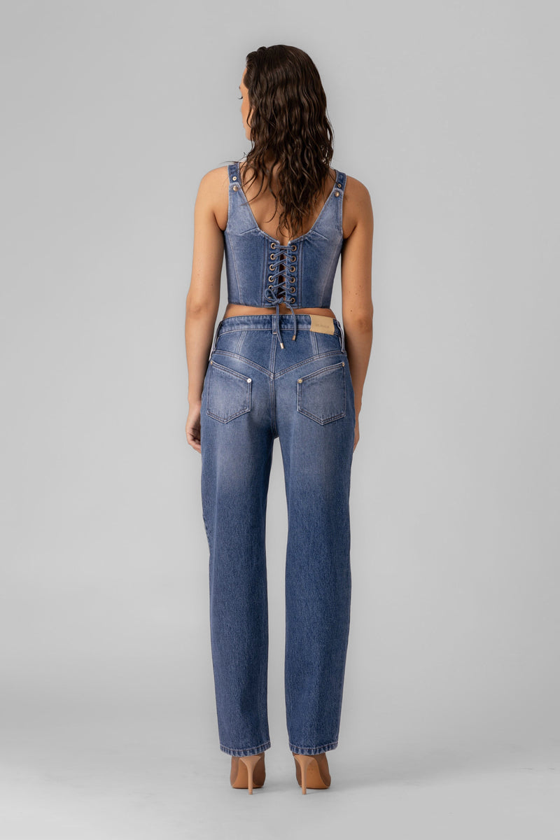 Corset Denim Bra Top