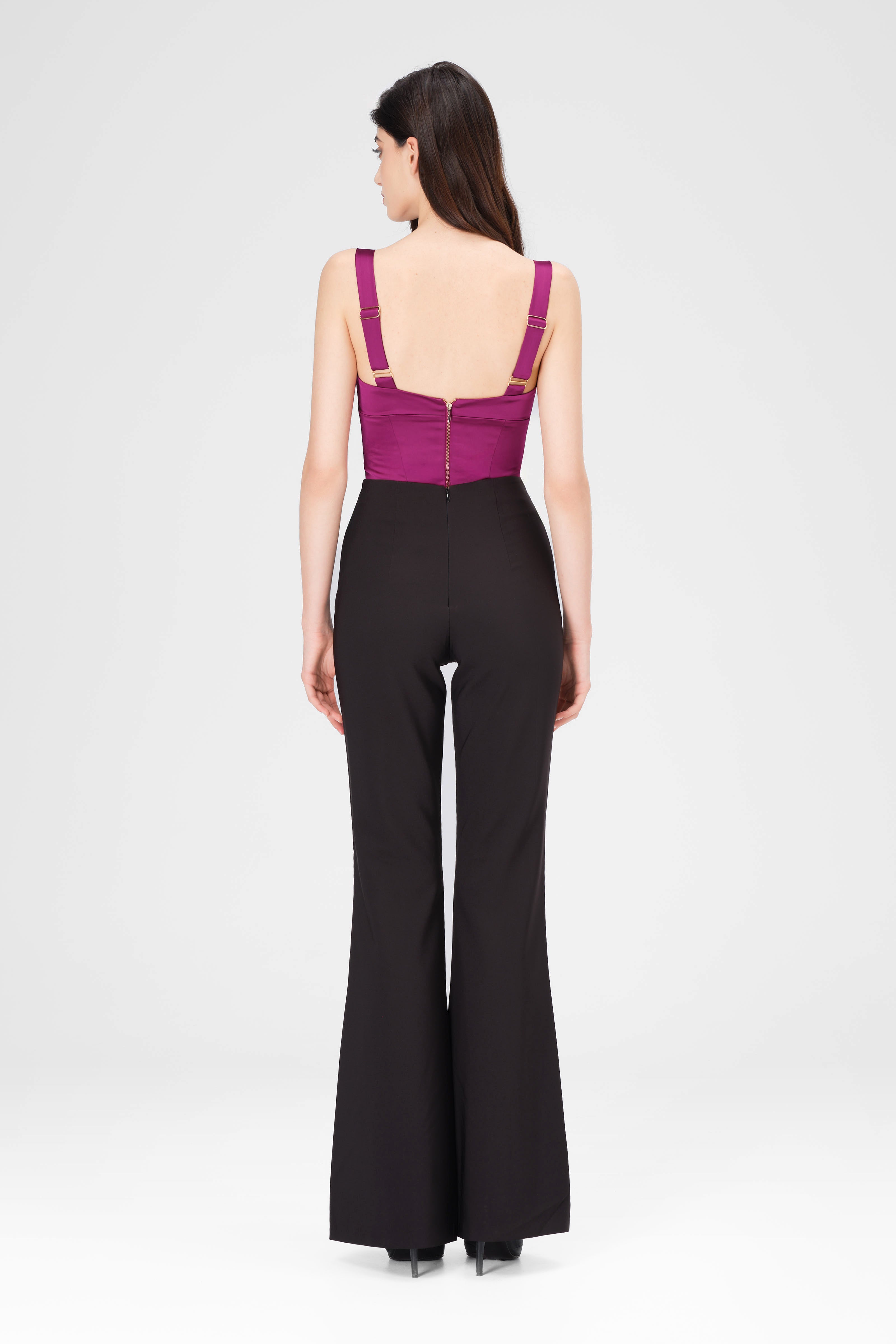 Corset roz intens din satin elastic Haze