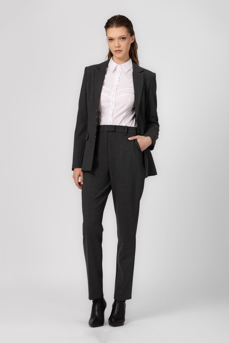 Formal Wool Trousers Gray