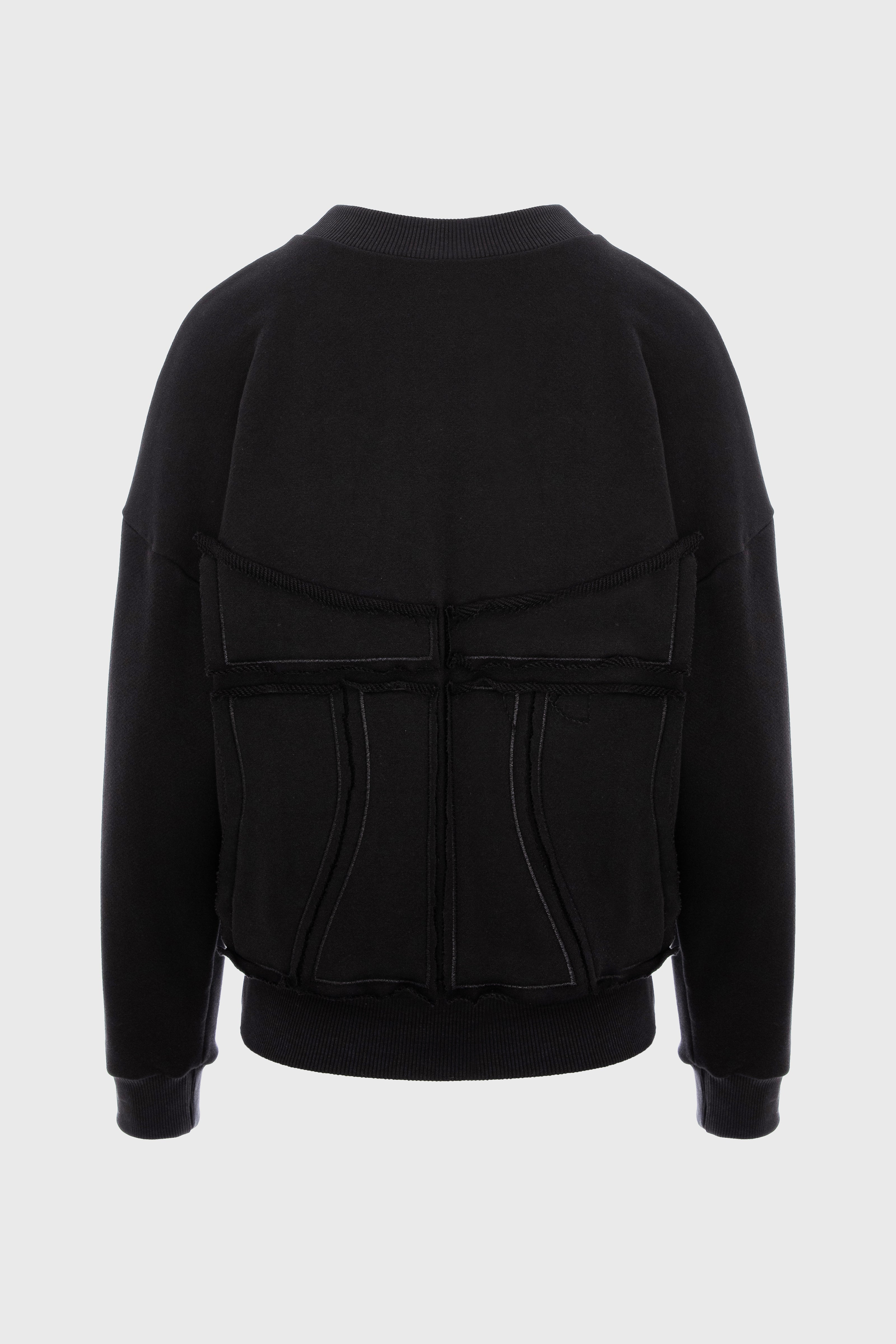 Deconstructed Sweatshirt Black