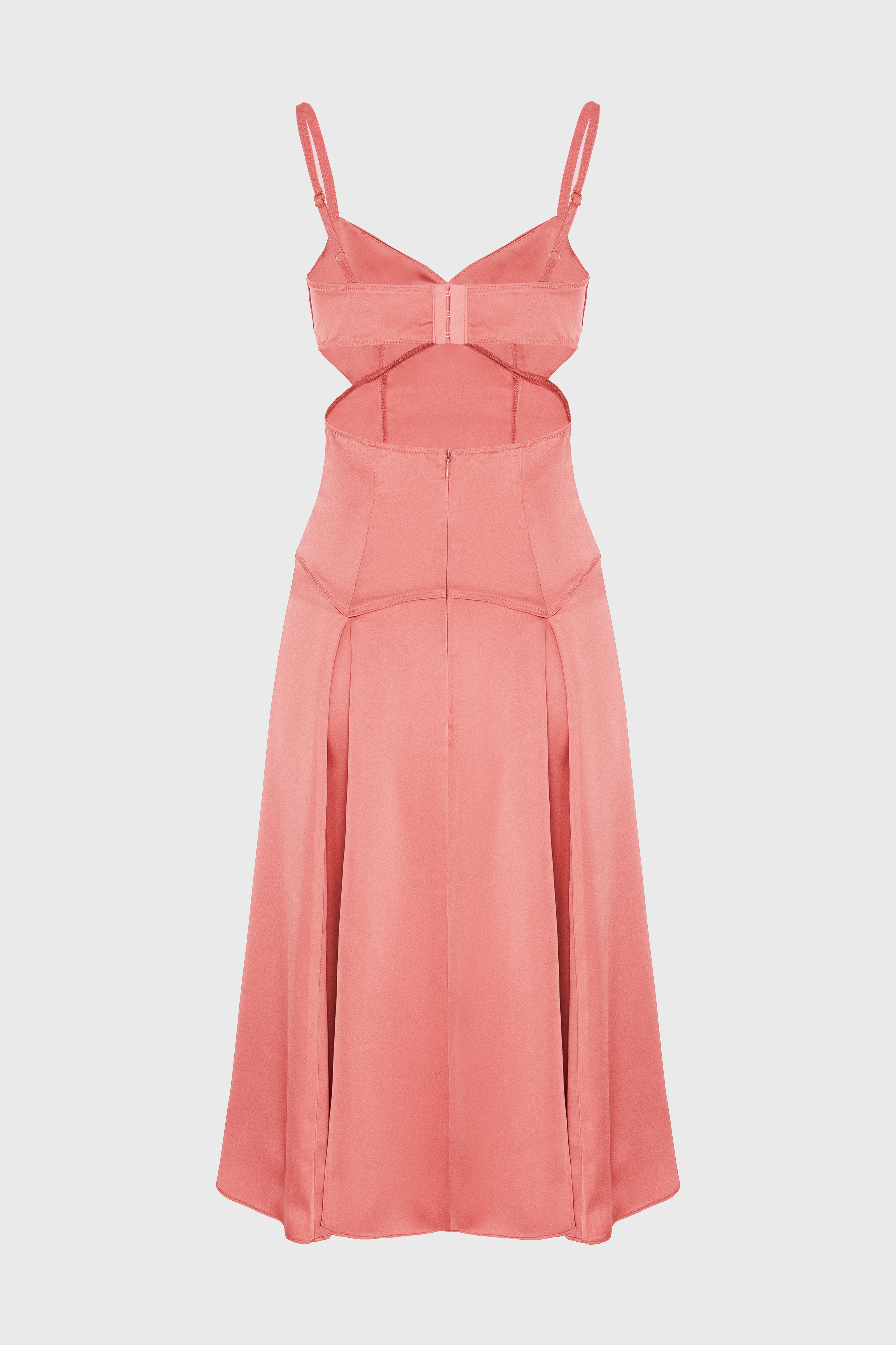 Rochie roz fad din satin Escapade
