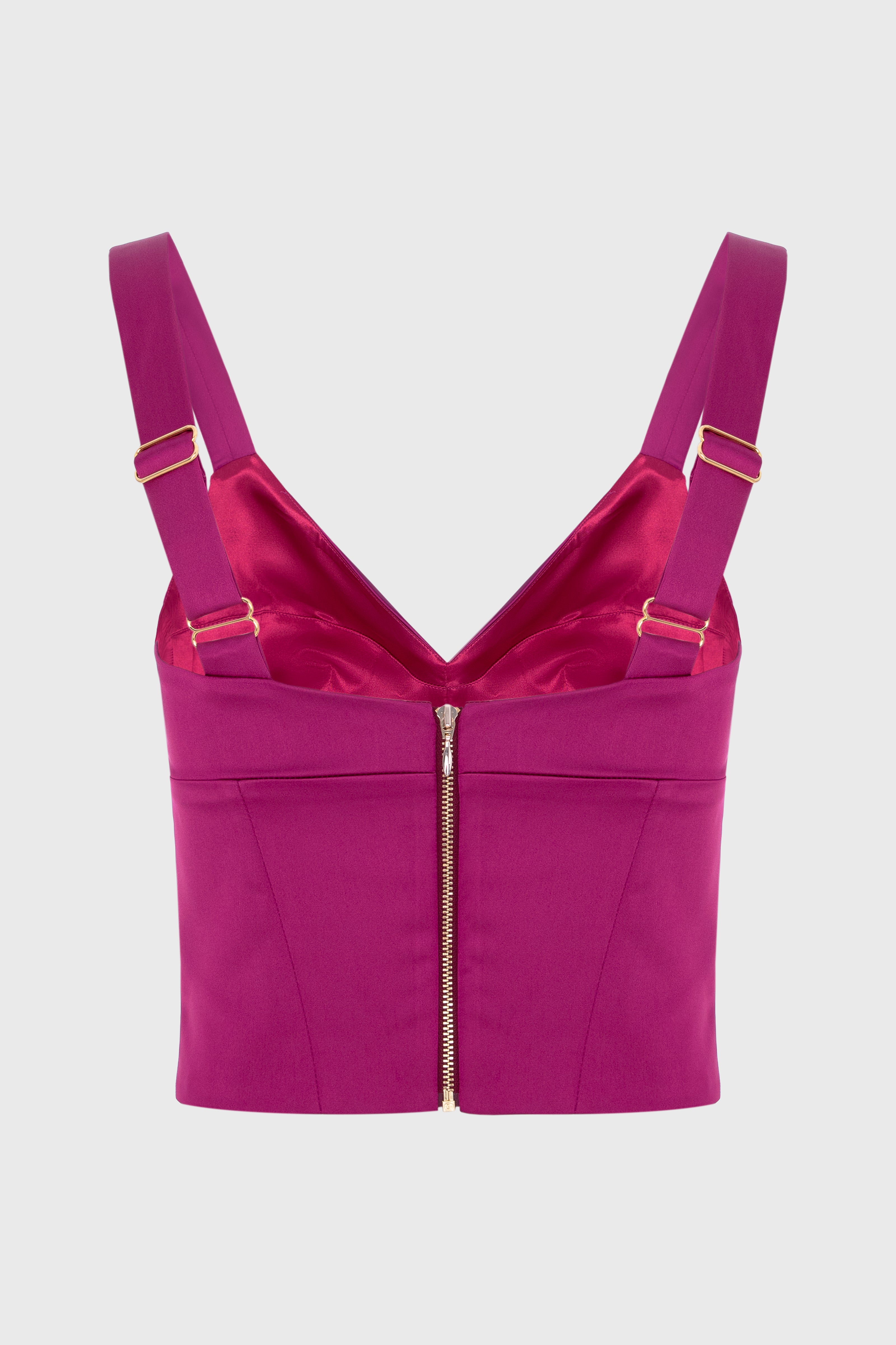 Corset roz intens din satin elastic Haze