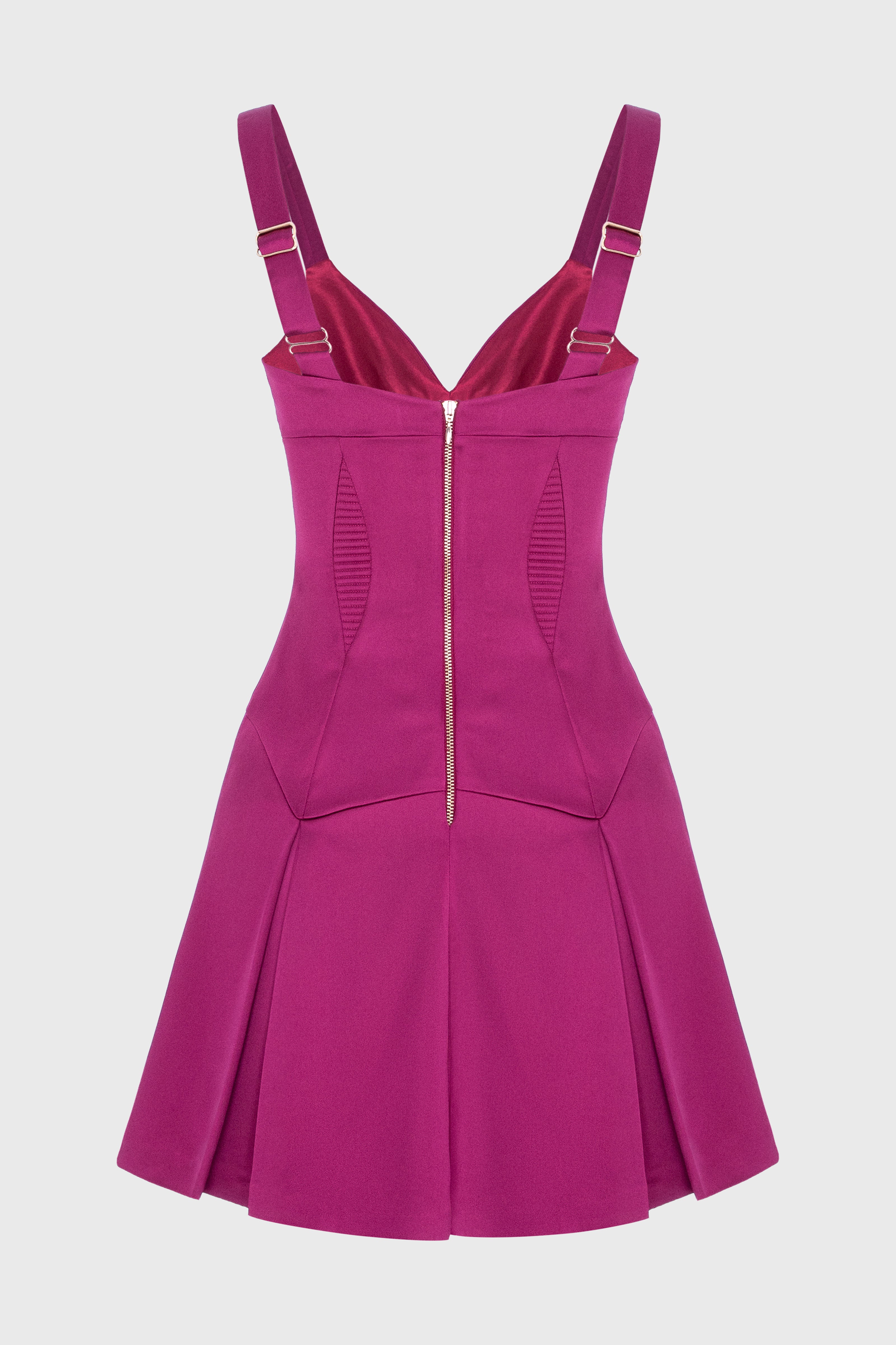 Rochie roz intens mini din satin Haze