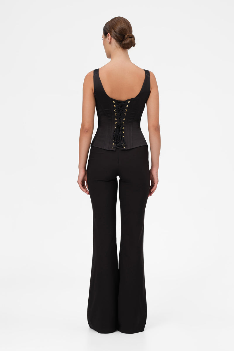 String Corset Black