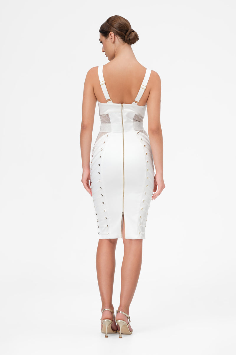 Zest Midi Dress White