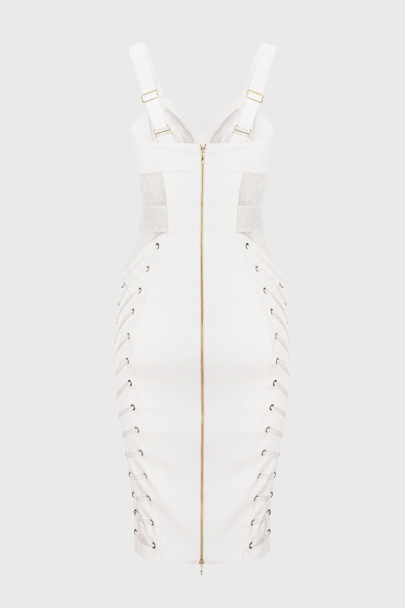 Zest Midi Dress White