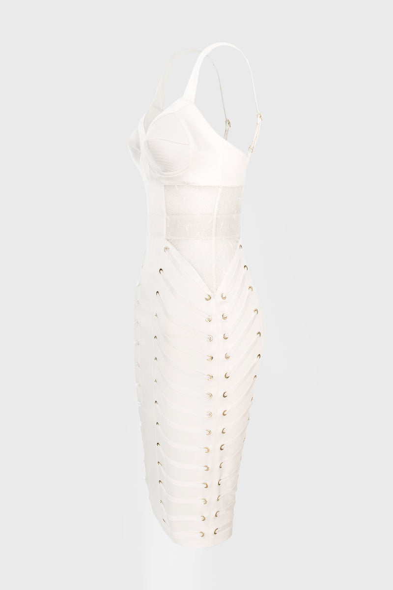 Zest Midi Dress White